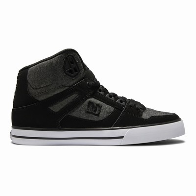 DC Pure SE High Tops Men's Grey/Black Sneakers Australia Sale OLF-064